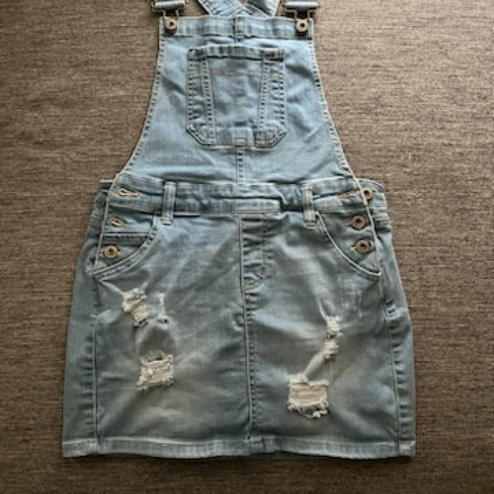 Women's Adjustable Strap Denim Overall Dress